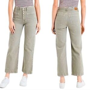 American Eagle Button-Fly Wide Leg Crop Jeans